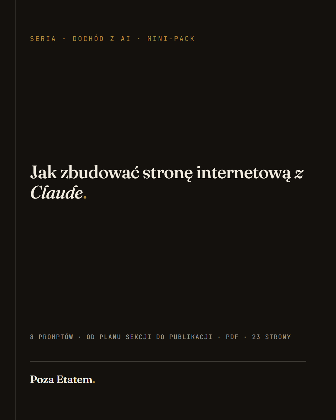Jak zbudować stronę internetową z Claude. 8 promptów